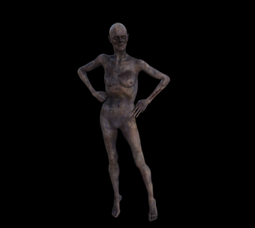 zombie donna modellazione 3d print model - Mito3D