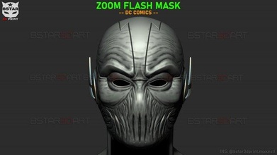 zoom flash mask - hunter zolomon cosplay dc comics 3d print model in toys 3dexport batman movie soom helmet 3d print model - Mito3D