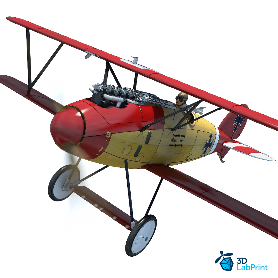 albatros dva 3dlabprint rc hava uçak 3D print model - Mito3D