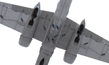bomba bay north american b-25j 3dlabprint uçak kapıları Rc Hava uçağı 3d yazdırılabilir r c model b25j mitchell'ın 3d print model - Mito3D