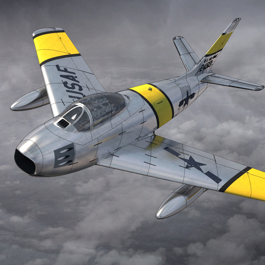 f-86 sabre 3dlabprint rc air plane 3D print model - Mito3D