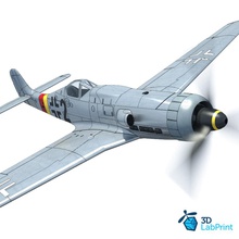 focke-wulf ta 152 h 3dlabprint rc air plane 3d print model - Mito3D