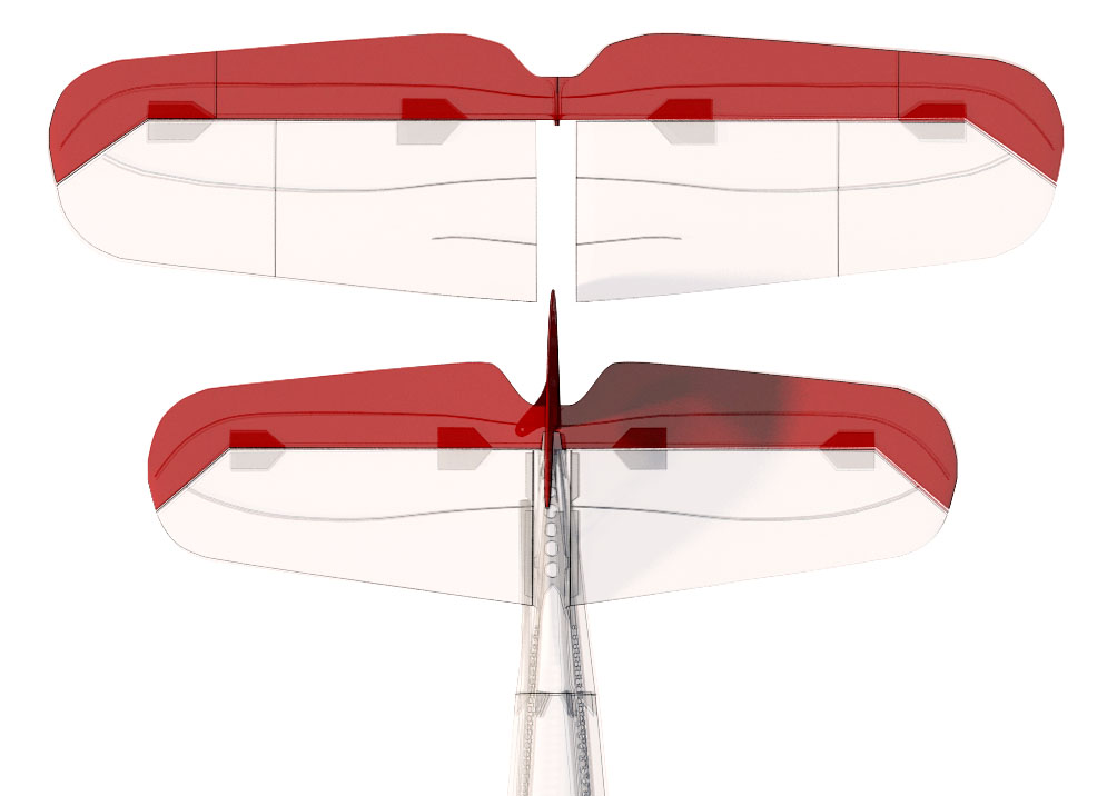 me 109 büyük yatay stabilizatör 3dlabprint rc hava uçak 3D print model - Mito3D