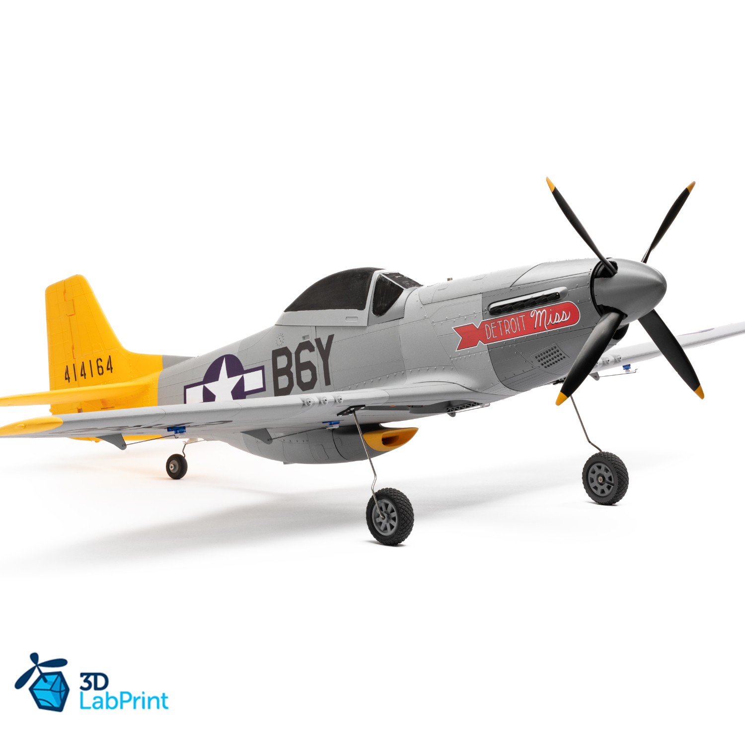 kuzeyinde amerikan p 51d mustang 3dlabprint rc hava uçak 3D print model - Mito3D