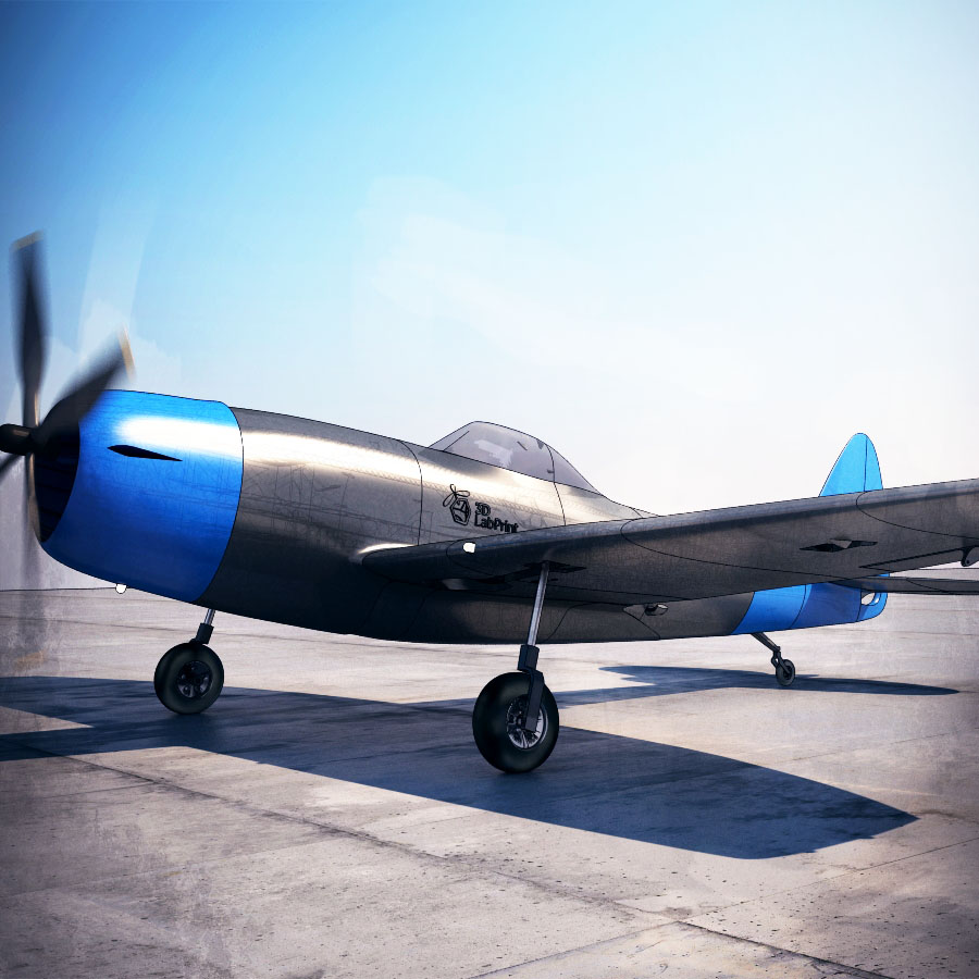 p47 n-15 thunderbolt retract conversion kit 3dlabprint rc air plane 3D print model - Mito3D