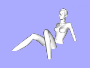 2 parts girl free 3d model - download stl file Toys People sunbathing sculpture 3d print model - Mito3D