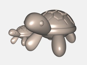 2 kaplumbağa ücretsiz 3d model download stl dosyası Oyuncaklar Hayvanlar büyük küçük dosya 3d print model - Mito3D