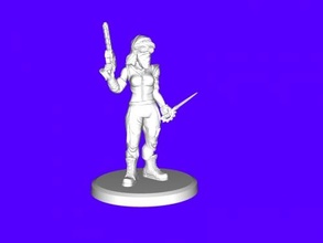 weiblich soldat messer spielzeuge spiele 3d print model - Mito3D