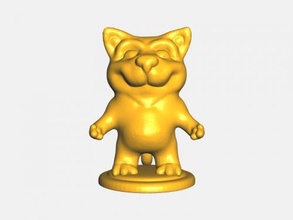 golden cat free 3d model - download stl file Toys Animals 3d print model - Mito3D