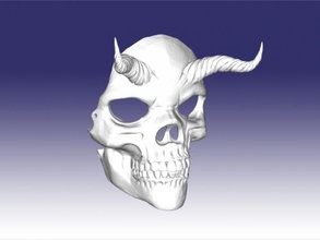 horned mask free 3d model - download stl file Fashion Accessories 3d print model - Mito3D