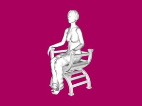 sitting chair free 3d model - download stl file Toys People 3d print model - Mito3D
