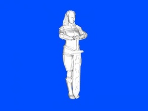 femmina cavaliere gratuito 3d modello Scarica stl file giocattoli 3d print model - Mito3D