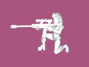 punk sniper free 3d model - download stl file Toys People 3d print model - Mito3D