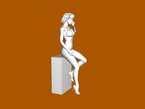 sitting on nightstand obj toys people 3d print model - Mito3D