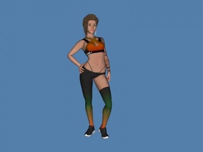 stylish sportswoman obj toys people 3d print model - Mito3D