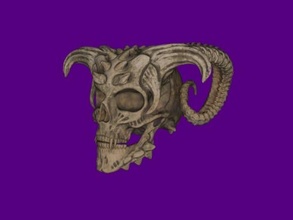 demonio cráneo obj arte escultura 3d print model - Mito3D
