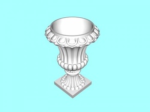 baroque flower pot free 3d model - download stl file Home Interior 3d print model - Mito3D