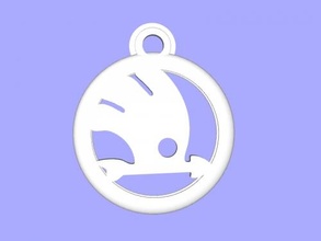 logo skoda keychain fashion accessories 3d print model - Mito3D