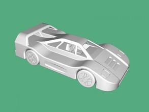 race car simple free 3d model - download stl file Toys Machinery 3d print model - Mito3D