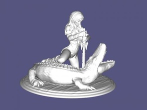 woman alligator toys people 3d print model - Mito3D