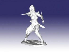 guerrier femme figurine jouets 3d print model - Mito3D