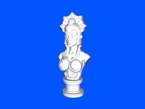 goddess war bust free 3d model - download obj file Art Sculpture 3d print model - Mito3D