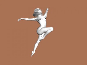 ballerine in sauter obj jouets 3d print model - Mito3D