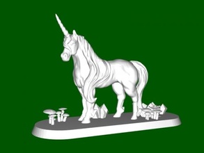 real unicorn free 3d model - download stl file Toys Cartoons 3d print model - Mito3D