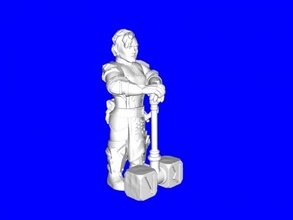 dwarf female free 3d model - download stl file Toys Games 3d print model - Mito3D