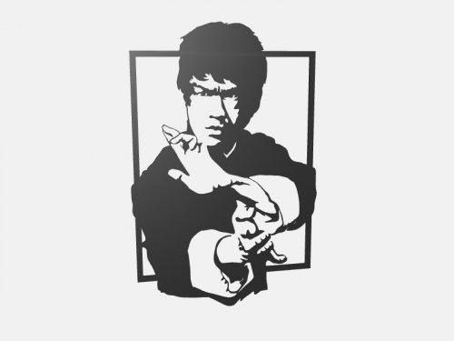 2d bruce lee accueil maison accessoires 3D print model - Mito3D