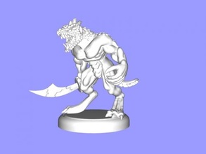 lizard warrior free 3d model - download stl file Toys Games 3d print model - Mito3D