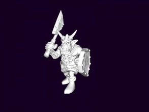 horned orc free 3d model - download obj file Toys Games 3d print model - Mito3D