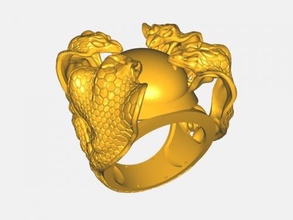 cobra anillo moda adornos 3d print model - Mito3D