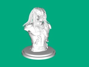 predator bust art sculpture 3d print model - Mito3D