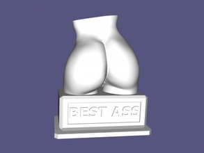 ass award art sculpture 3d print model - Mito3D