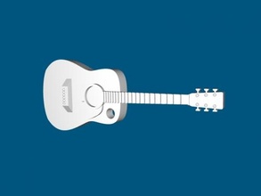 llavero acústico guitarra moda accesorios 3d print model - Mito3D