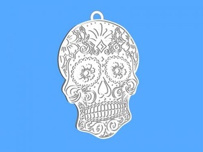 keychain skull patterns fashion accessories 3d print model - Mito3D