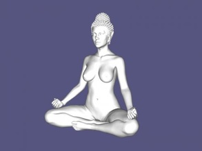 meditating girl toys people 3d print model - Mito3D