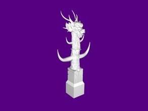 totem dragon free 3d model - download stl file Art Sculpture 3d print model - Mito3D