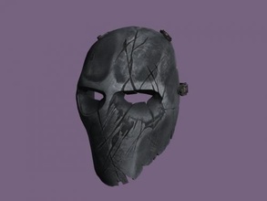 shattered mask free 3d model - download obj file Fashion Accessories 3d print model - Mito3D