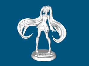 hatsune miku free 3d model - download stl file Toys Cartoons