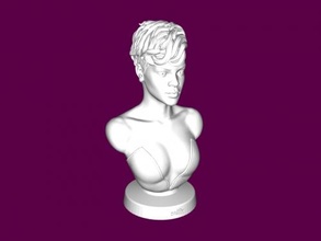 bust rihanna free 3d model - download stl file Art Sculpture 3d print model - Mito3D