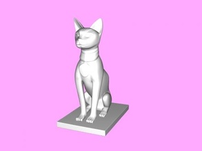 bastet heykelcik sanat heykel 3d print model - Mito3D