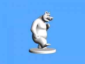 cartoon bear free 3d model - download stl file Toys Cartoons