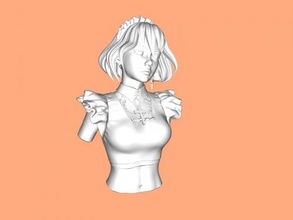 housemaid bust free 3d model - download obj file Art Sculpture 3d print model - Mito3D