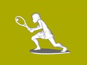 tenis jugador gratis 3d modelo descargar stl expediente juguetes personas 3d print model - Mito3D