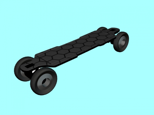 carbon skate free 3d model - download obj file Sport Accessories 3D print model - Mito3D