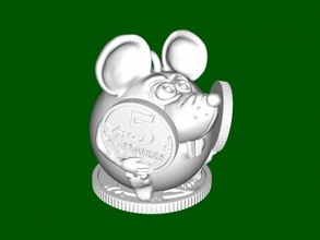maus münzen spielzeuge tiere 3d print model - Mito3D
