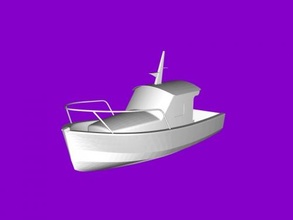fishing boat free 3d model - download stl file Toys Machinery