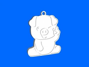 piggy keychain fashion accessories 3d print model - Mito3D